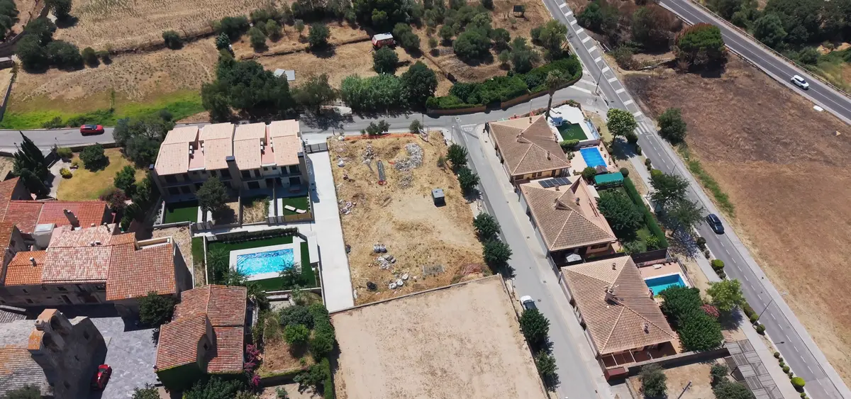 El solar de Palau-saverdera desde el dron